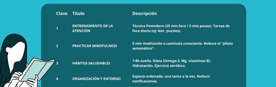 5 CLAVES PARA MEJORAR LA CONCENTRACIÓN EN ADULTOS