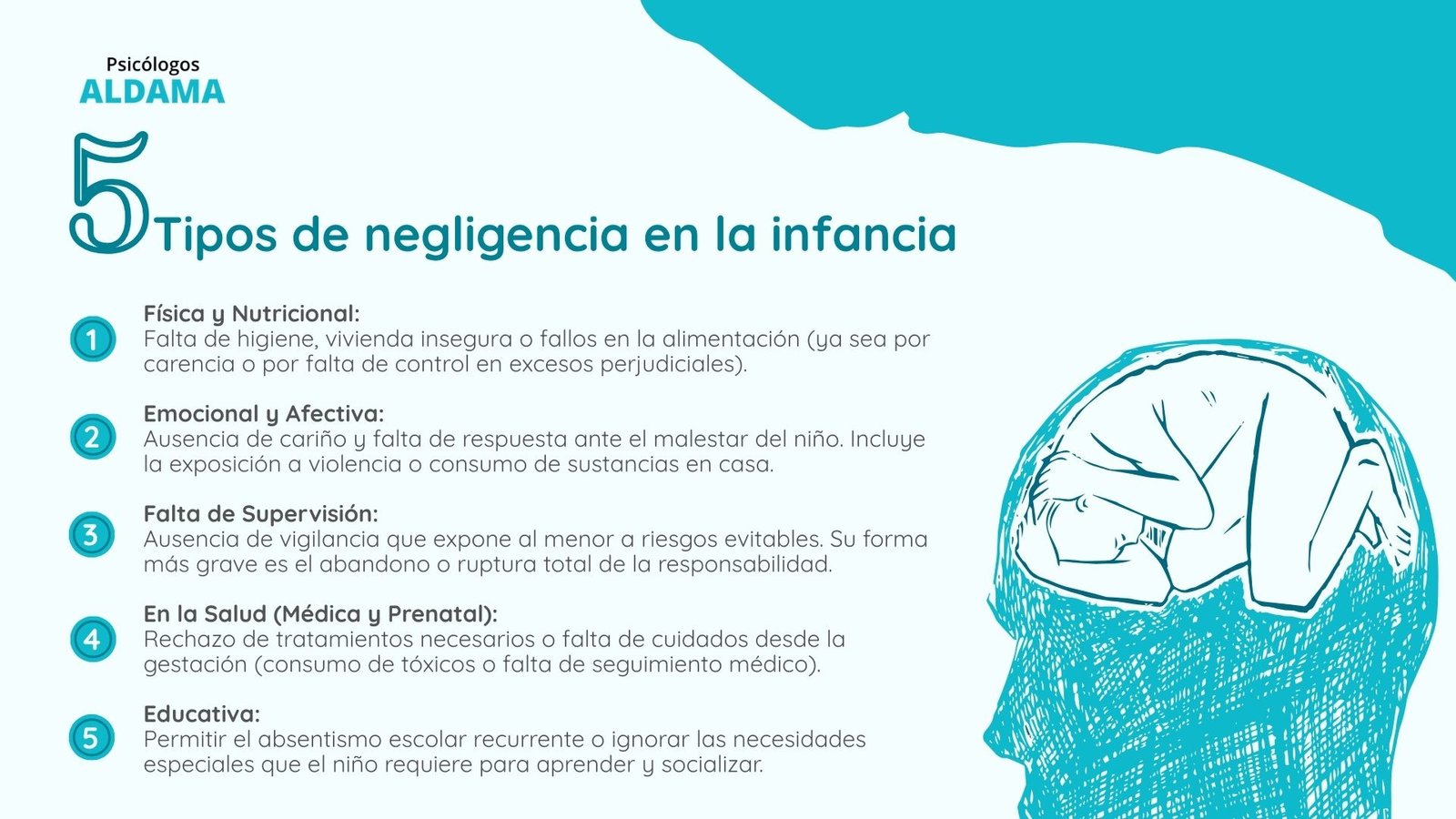 5 Tipos de negligencia en la infancia